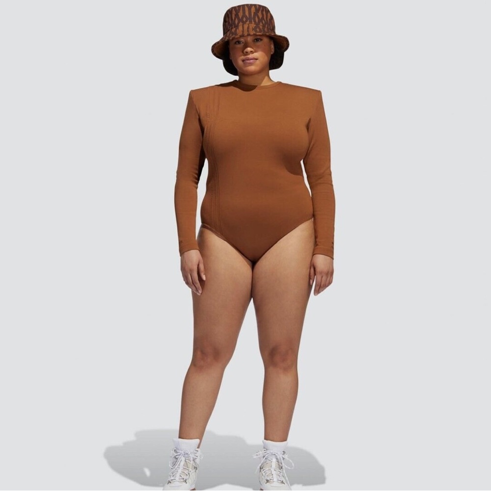 Adidas & Ivy Park 3 stripe Brown Bodysuit (Plus size)